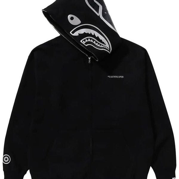 Shark Zip Up – ‘Ink Black’