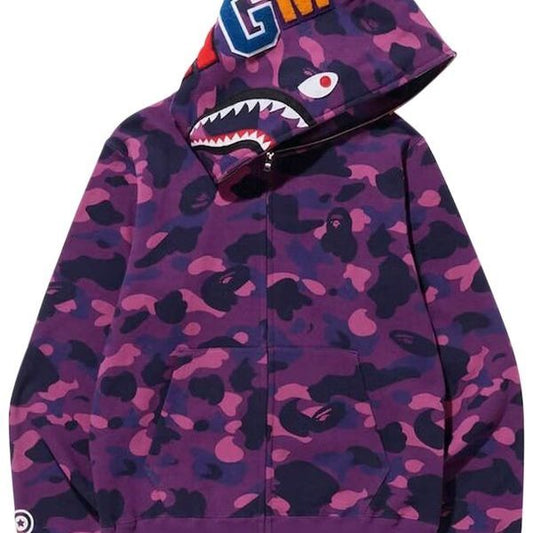 Shark Zip Up – ‘Purple Camo’