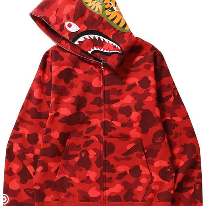 Shark Zip Up – ‘Red Camo’